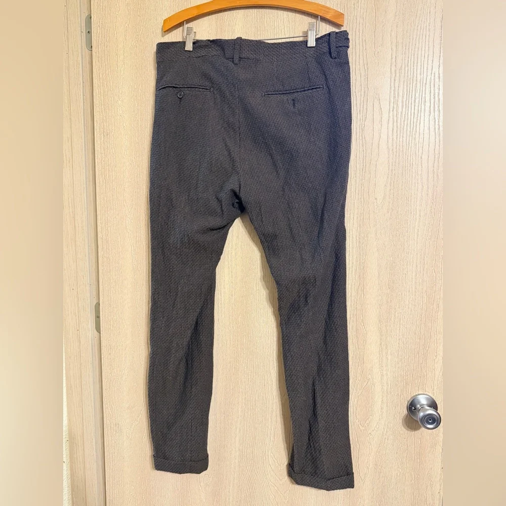 Messagerie Charcoal Textured Dress Pants